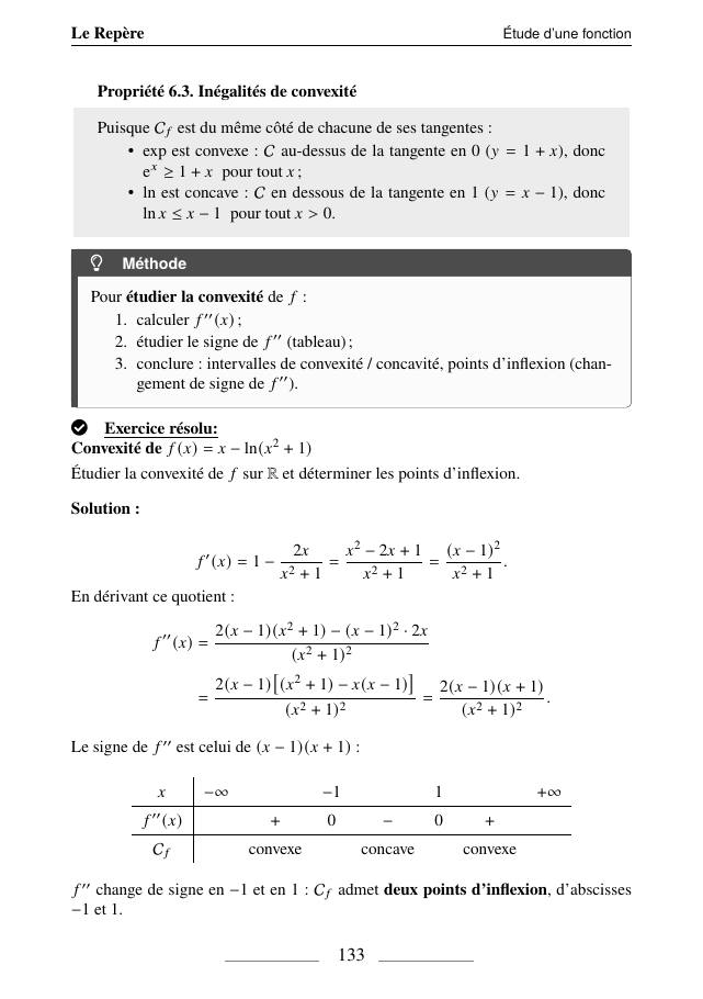 Étude d'une fonction, p. 133