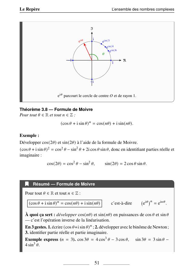 Nombres complexes, p. 51